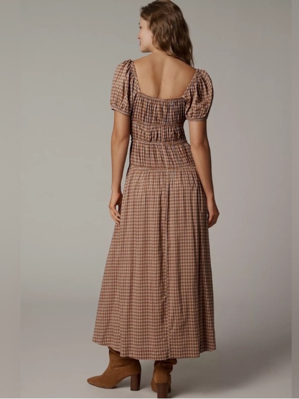 Reformation Rhett Midi Dress in Audrie Check - Size 4 - Picture 2 of 13